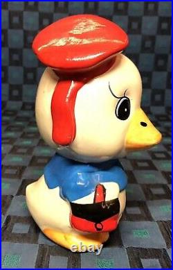 Rare Antique RiRi Picsou Donald Disney Piggy Bank Ideal Retro Deco Collection