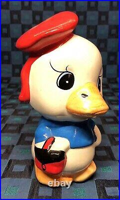 Rare Antique RiRi Picsou Donald Disney Piggy Bank Ideal Retro Deco Collection