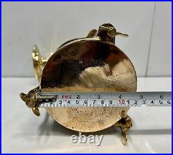 Rare Collectible Original Retro Brass Metal Marine Ship Electric Wall Lamp Red