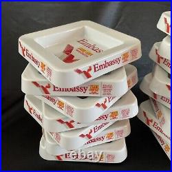 Rare Collection Of x15 NEW Embassy Melamine Ashtrays Brand New RETRO Bar Etc