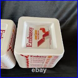 Rare Collection Of x15 NEW Embassy Melamine Ashtrays Brand New RETRO Bar Etc