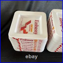 Rare Collection Of x15 NEW Embassy Melamine Ashtrays Brand New RETRO Bar Etc