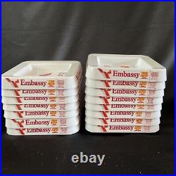 Rare Collection Of x15 NEW Embassy Melamine Ashtrays Brand New RETRO Bar Etc