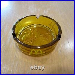 Rare Vintage 70s Tobacciana McDonald's Glass Ashtray Honey Retro Spiral Bottom