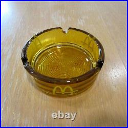 Rare Vintage 70s Tobacciana McDonald's Glass Ashtray Honey Retro Spiral Bottom