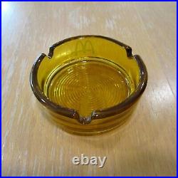 Rare Vintage 70s Tobacciana McDonald's Glass Ashtray Honey Retro Spiral Bottom