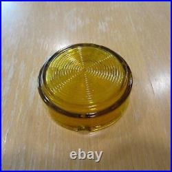 Rare Vintage 70s Tobacciana McDonald's Glass Ashtray Honey Retro Spiral Bottom