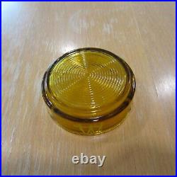 Rare Vintage 70s Tobacciana McDonald's Glass Ashtray Honey Retro Spiral Bottom