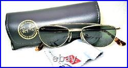 Ray-Ban USA NOS Vintage B&L 40s Retro Aviator W1758 24kGP Arista New Sunglasses