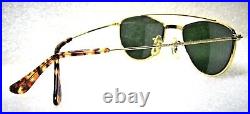 Ray-Ban USA NOS Vintage B&L 40s Retro Aviator W1758 24kGP Arista New Sunglasses