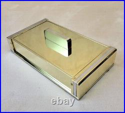 Remarkably Fine MCM Brass & White Metal Box Machinist Precision Crafted 4.1 lbs