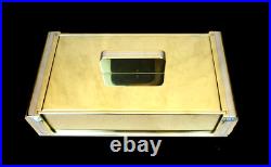 Remarkably Fine MCM Brass & White Metal Box Machinist Precision Crafted 4.1 lbs