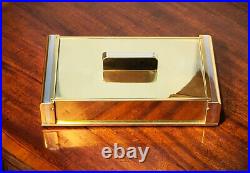 Remarkably Fine MCM Brass & White Metal Box Machinist Precision Crafted 4.1 lbs