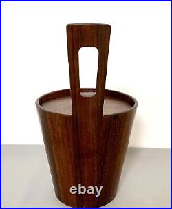 Retro 1960s Italian Teak Arni Form Ice Bucket Jens Quistgaard, 1960s