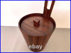 Retro 1960s Italian Teak Arni Form Ice Bucket Jens Quistgaard, 1960s