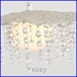 Retro Hammered Pendant Light Fixture Beaded Decor Ceiling Lamp for Bedroom