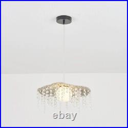 Retro Hammered Pendant Light Fixture Beaded Decor Ceiling Lamp for Bedroom