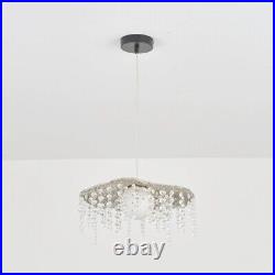 Retro Hammered Pendant Light Fixture Beaded Decor Ceiling Lamp for Bedroom