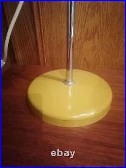 Retro Vintage 1960s Eyeball Yellow Table Desk Lamp