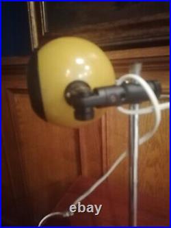 Retro Vintage 1960s Eyeball Yellow Table Desk Lamp