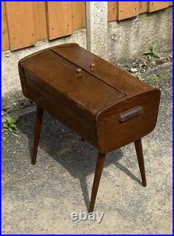 Retro Vintage Mid Century 1960's Danish Sewing Box /Storage