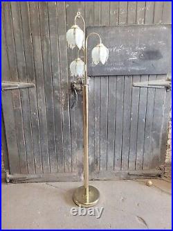 Retro Vintage Mid Century Hollywood Regency Lotus Lamp Floor Lamp