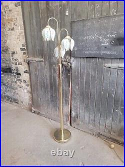 Retro Vintage Mid Century Hollywood Regency Lotus Lamp Floor Lamp