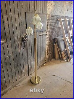 Retro Vintage Mid Century Hollywood Regency Lotus Lamp Floor Lamp