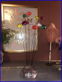 Retro Vintage Mid-Century Kinetic Lucite Acrylic Wire Sculpture Mushroom Gumdrop