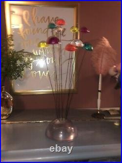 Retro Vintage Mid-Century Kinetic Lucite Acrylic Wire Sculpture Mushroom Gumdrop