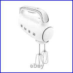 Retro White Hand Mixer with 9 Speeds