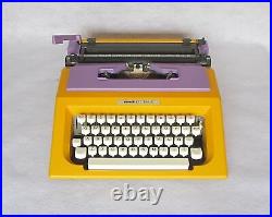 Retro chic! Olivetti Lettera 40 typewriter yellowithpurple 70s