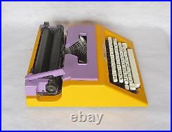 Retro chic! Olivetti Lettera 40 typewriter yellowithpurple 70s