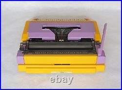 Retro chic! Olivetti Lettera 40 typewriter yellowithpurple 70s