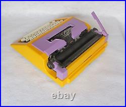 Retro chic! Olivetti Lettera 40 typewriter yellowithpurple 70s