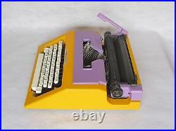 Retro chic! Olivetti Lettera 40 typewriter yellowithpurple 70s