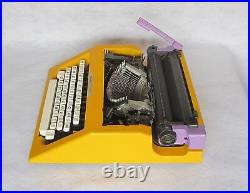 Retro chic! Olivetti Lettera 40 typewriter yellowithpurple 70s