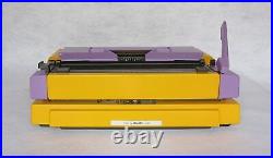 Retro chic! Olivetti Lettera 40 typewriter yellowithpurple 70s