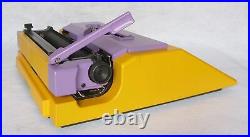 Retro chic! Olivetti Lettera 40 typewriter yellowithpurple 70s