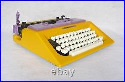 Retro chic! Olivetti Lettera 40 typewriter yellowithpurple 70s