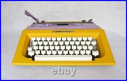 Retro chic! Olivetti Lettera 40 typewriter yellowithpurple 70s