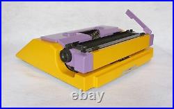 Retro chic! Olivetti Lettera 40 typewriter yellowithpurple 70s