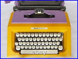 Retro chic! Olivetti Lettera 40 typewriter yellowithpurple 70s