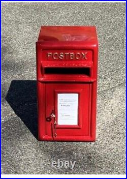 Retro collection Red Letterbox Post Box with Lock and 2 keys