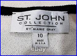 ST JOHN Fine Knit Wool Sheath Dress Size 12 Marie Gray Collection UK SELLER