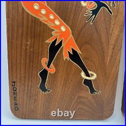 Set Of Two Jonero MCM Wood Wall Plaques Retro 1960's Dancers