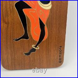 Set Of Two Jonero MCM Wood Wall Plaques Retro 1960's Dancers