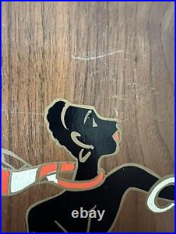 Set Of Two Jonero MCM Wood Wall Plaques Retro 1960's Dancers