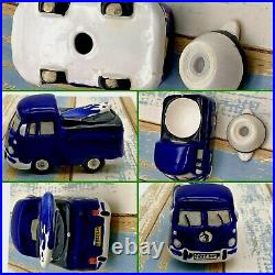 Set of four collectible ceramic vintage vehicles/ dishes/ spice pots