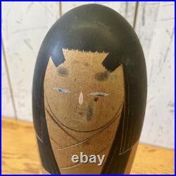 Showa Retro Wooden Wood Carving Small Mustard Kokeshi Ornament Object Interior